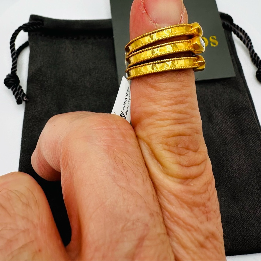 NWT Luxury Minimalist Authentic Julie Vos marquise cubic zirconia Ring Set - Picture 12 of 17